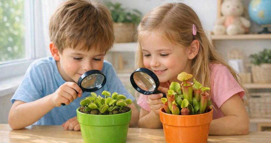 Plantas carnívoras domésticas y cómo cuidarlas con niños en casa